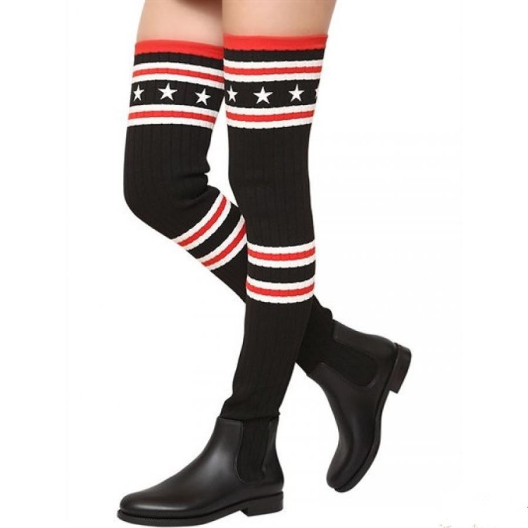 2018 New list Women's Boots Trend Fashion Star Knee stockings Boots factory outlet Knit stretch stovepipe boots, Black
2018 New list Women's Boots Trend Fashion Star Knee stockings Boots factory outlet Knit stretch stovepipe boots, Black