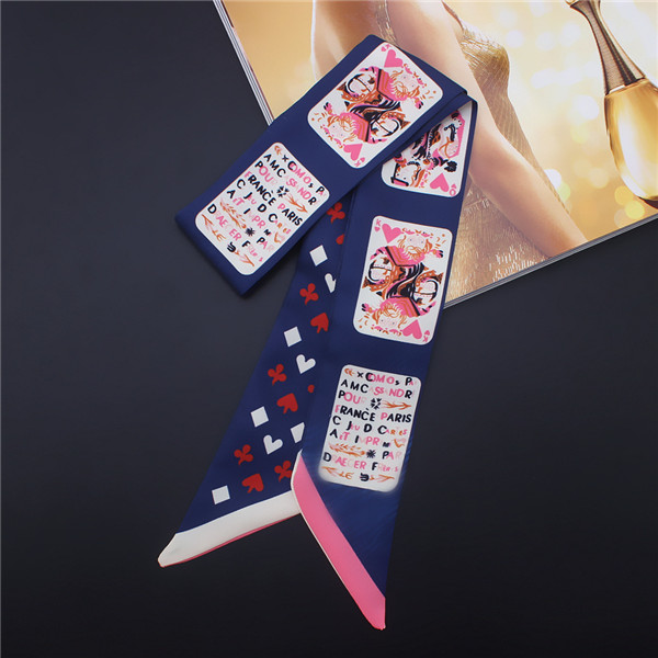 Spring 2018 new line silk scarves female tie bag handle ribbon hair and scarf wholesale, Blue;gray
Spring 2018 new line silk scarves female tie bag handle ribbon hair and scarf wholesale, Blue;gray