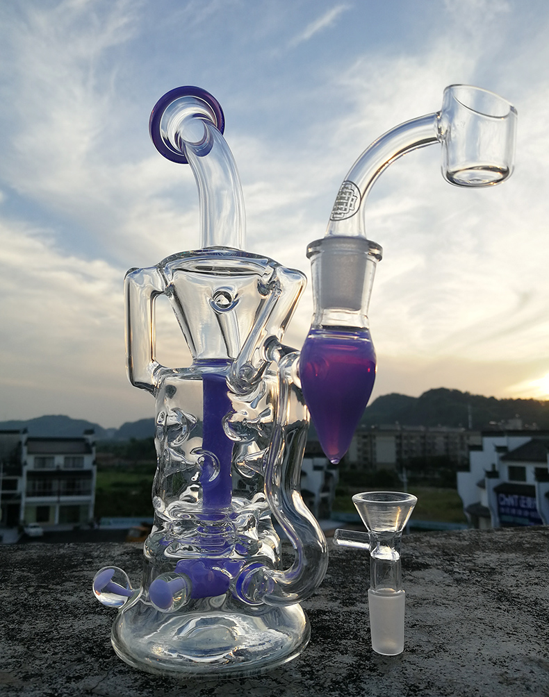New 9.2" Glass Recycler Bongs Water Bong Tyre Percolator Dab Rig Beaker Water Pipe With Thick 4mm Quartz Banger 14.4mm joint
New 9.2" Glass Recycler Bongs Water Bong Tyre Percolator Dab Rig Beaker Water Pipe With Thick 4mm Quartz Banger 14.4mm joint