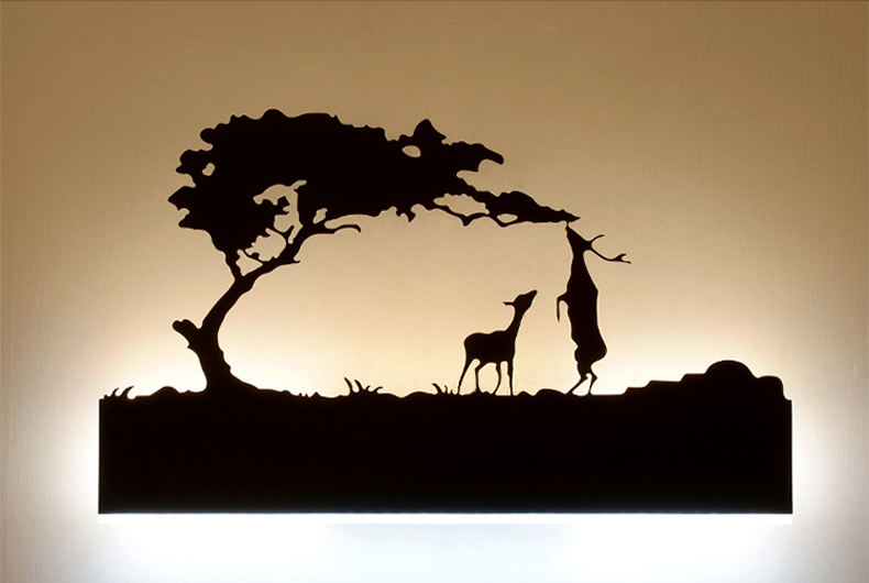 New LED Wall Lamps Acrylic Lights Lamp Bedroom Office Living Room Bed Light Aluminum Car Elephant Lover Elk Creativity