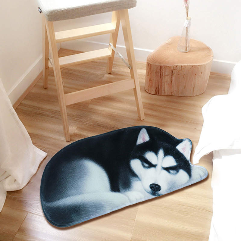 New Anti-Slip Carpets Cartoon Dog Print Shape Mats Living Room Bathroom Floor Kitchen Rugs Mat 40X60 50X80 cm