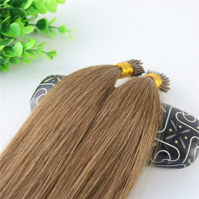 Medium Brown #6 Stick-tip Extensions Brazilian Human Hair 100Strands 100gram Straight Keratin I-tip Human Hair Extensions
