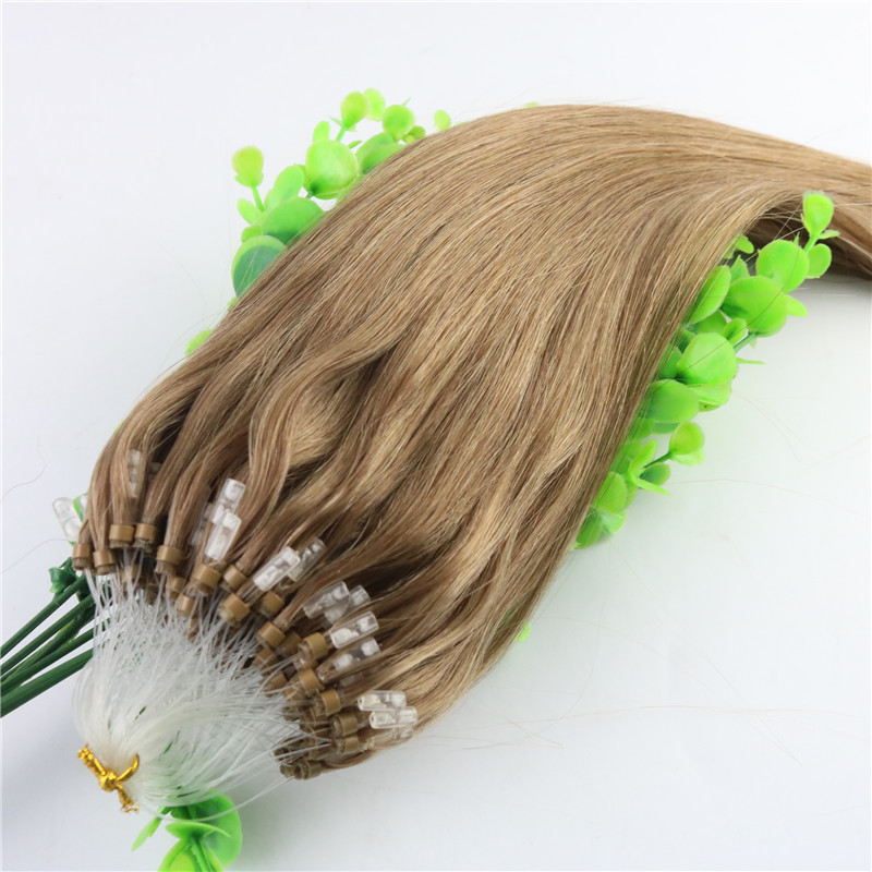 Chocolate Brown Straight Hair 9A Brazilian Hair Extensions 14inch-26inch 100Strands 100gram Loop Micro Ring Human Hair Extensions