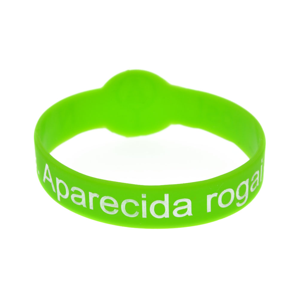 1PC N. Sra. aparecida rogai por nos Silicone Wristband Watch Shape Trendy Decoration Rubber Jewelry Adult Size