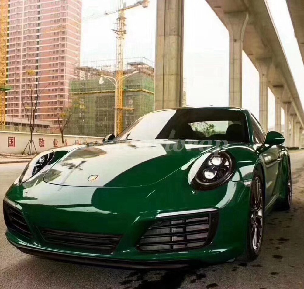 New Gloss Dark Green Vinyl Wrap For Whole Car Wrap Covering With Air bubble Free Lke 3M quality vinilo adhesivo Size:1.52*20m( 5x67ft