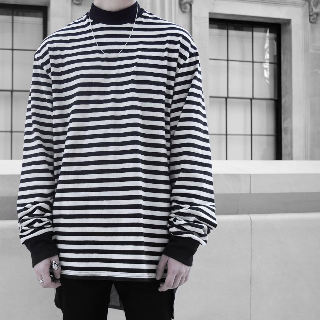 2018 Latest JUSTIN BIEBER FOG OVERSIZE stripe Long sleeve T shirt hiphop Fashion Casual High collar Cotton Tee M-XL, White;black
2018 Latest JUSTIN BIEBER FOG OVERSIZE stripe Long sleeve T shirt hiphop Fashion Casual High collar Cotton Tee M-XL, White;black