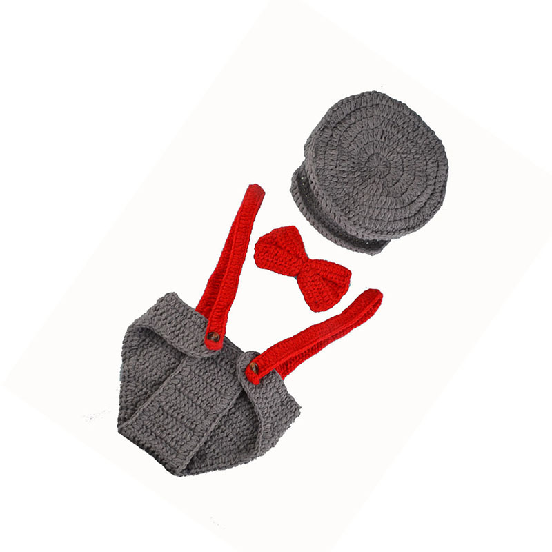 Newborn Baby Photography Props Hat Pant Clothing Set Infant Knit Crochet Costume Soft Outfits+Pants Baby Clothing Photo Wear