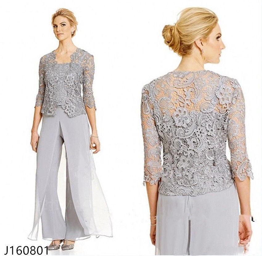 Classy Lace Mother Of The Bride Pant Suits With Jacket Chiffon Three Pieces Wedding Guest Dress Plus Size Mothers Groom Dresses от DHgate WW