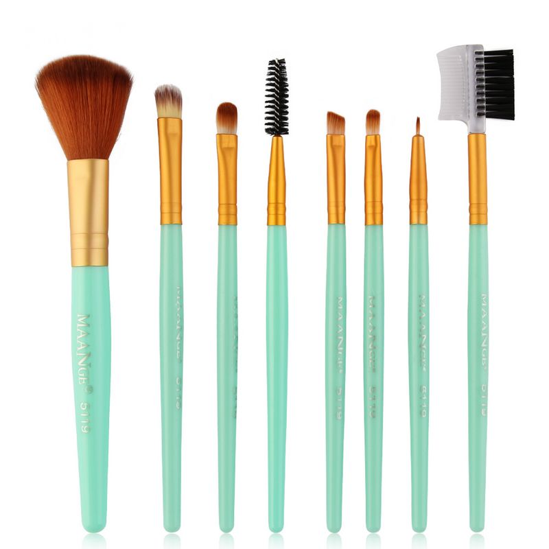 

8Pcs Pro Eye Makeup Brush Set Loose Powder Foundation Lip Brush Blusher Mini Eyeliner Eyebrow Eyelash Eyeshadow Brush Kits