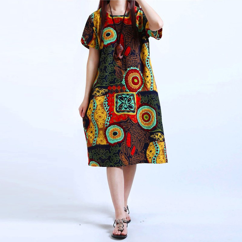 Womens O Neck Floral Print Short Sleeve Cotton Linen Casual Knee Length Dress Baggy Boho Tunic Kaftan Plus Size, Red
Womens O Neck Floral Print Short Sleeve Cotton Linen Casual Knee Length Dress Baggy Boho Tunic Kaftan Plus Size, Red