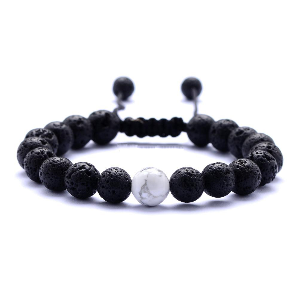 Natural White Turquoise 8mm Black Lava Stone Bracelet DIY Aromatherapy Essential Oil Diffuser Bracelet Women Men jewelry
Natural White Turquoise 8mm Black Lava Stone Bracelet DIY Aromatherapy Essential Oil Diffuser Bracelet Women Men jewelry