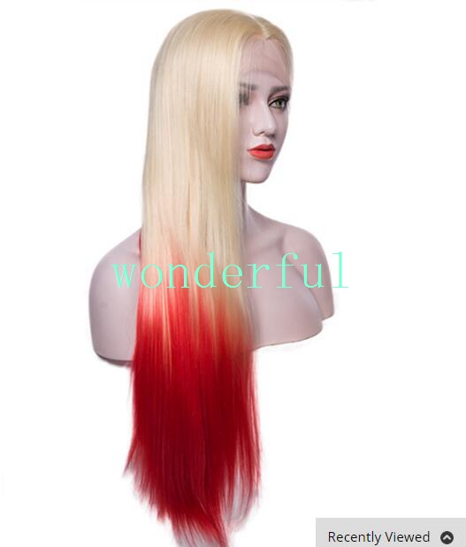 Long Fashion Heat Resistant Hair Ombre Blonde Red Synthetic Lace Front Wig For Women Side Part Long Silky Straight Lace Wig Half Hand Tied, Black
Long Fashion Heat Resistant Hair Ombre Blonde Red Synthetic Lace Front Wig For Women Side Part Long Silky Straight Lace Wig Half Hand Tied, Black