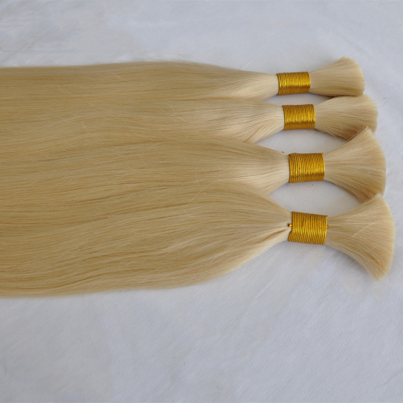 blonde color 613 brazilian braiding bulk hair no weft 100gram lot straight wave human hair bulk for braiding buy 3lot get 1pcs free