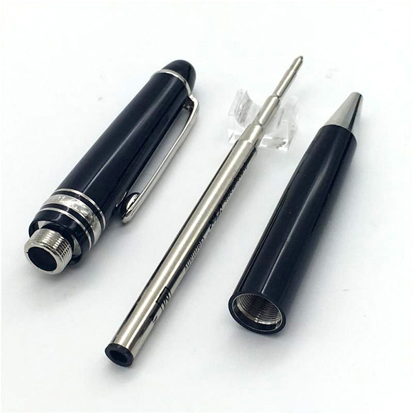 wholesale Turning Cap Platinum e M Ballpoint Pen black resin fine star with series number pen new
