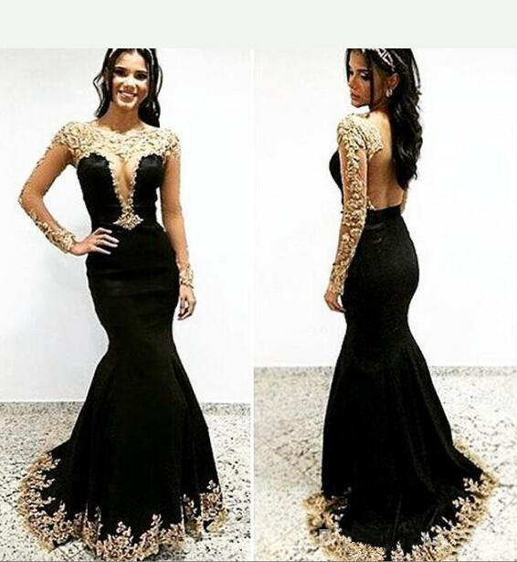 Sheer Long Sleeve Black Evening Dresses Illusion Jewel Neck with Gold Lace Mermaid Celebrity Pageant Party Gowns Custom BA5367, Lavender
Sheer Long Sleeve Black Evening Dresses Illusion Jewel Neck with Gold Lace Mermaid Celebrity Pageant Party Gowns Custom BA5367, Lavender