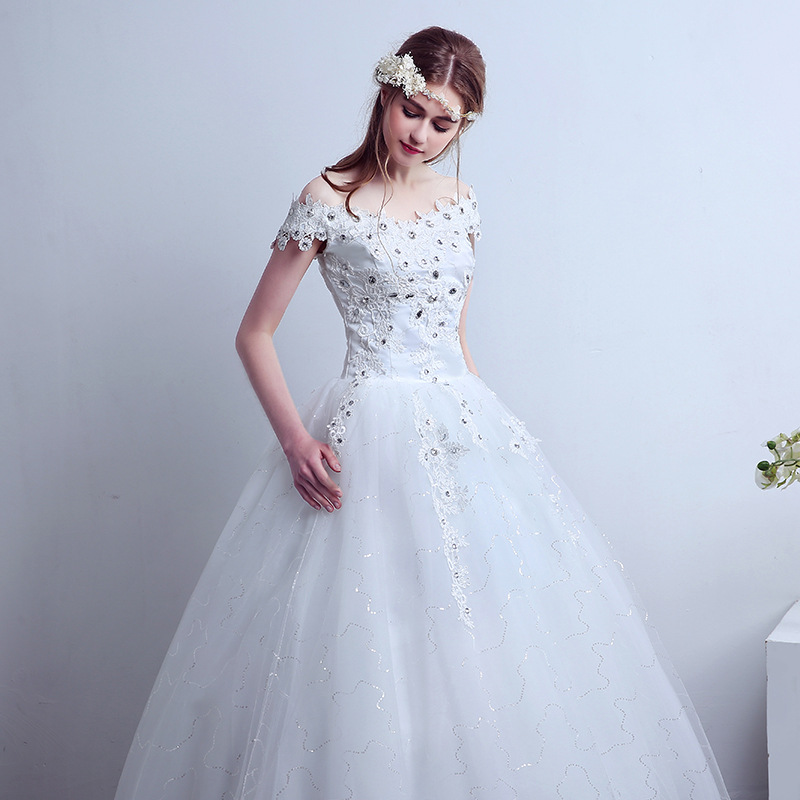Real Sample Custom Size 2018 Simple Wedding Dress Boat Neck Bridal Gowns Vestido De Noiva Brautkleid Robe De Mariage Gelinlik