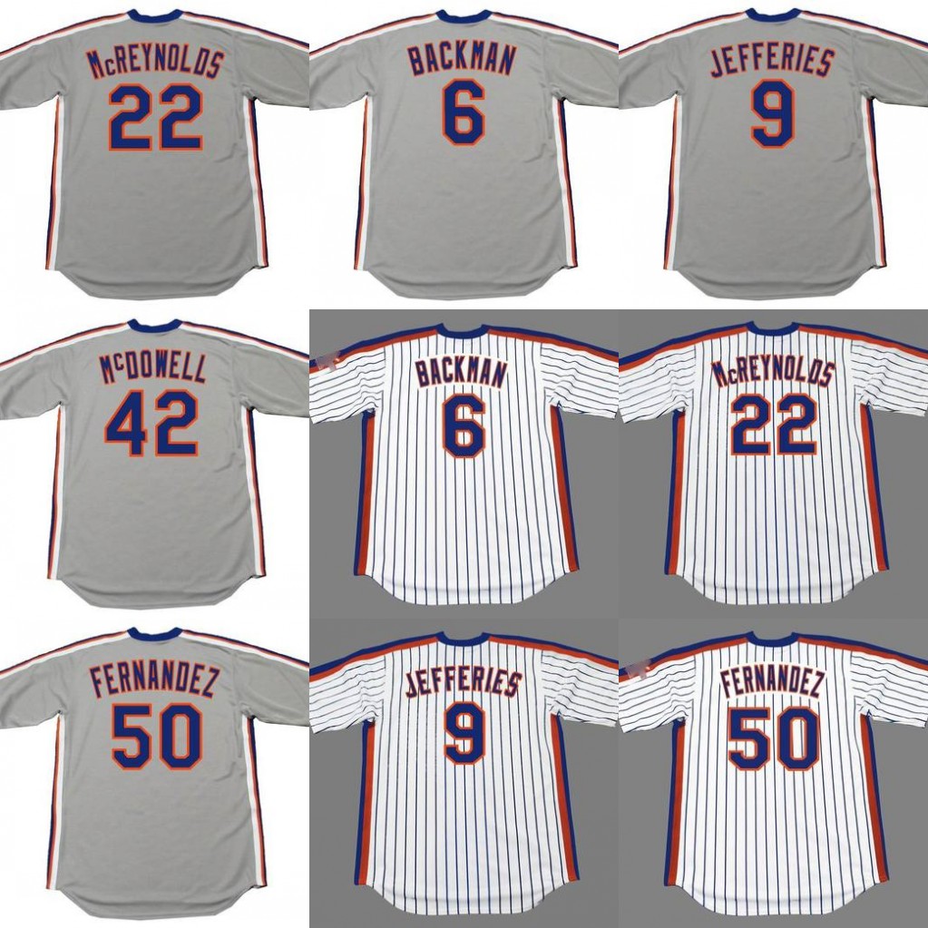 Men 6 WALLY BACKMAN 42 ROGER McDOWELL 9 GREGG JEFFERIES 50 SID FERNANDEZ 22 KEVIN McREYNOLDS baseball Jersey 1986
Men 6 WALLY BACKMAN 42 ROGER McDOWELL 9 GREGG JEFFERIES 50 SID FERNANDEZ 22 KEVIN McREYNOLDS baseball Jersey 1986