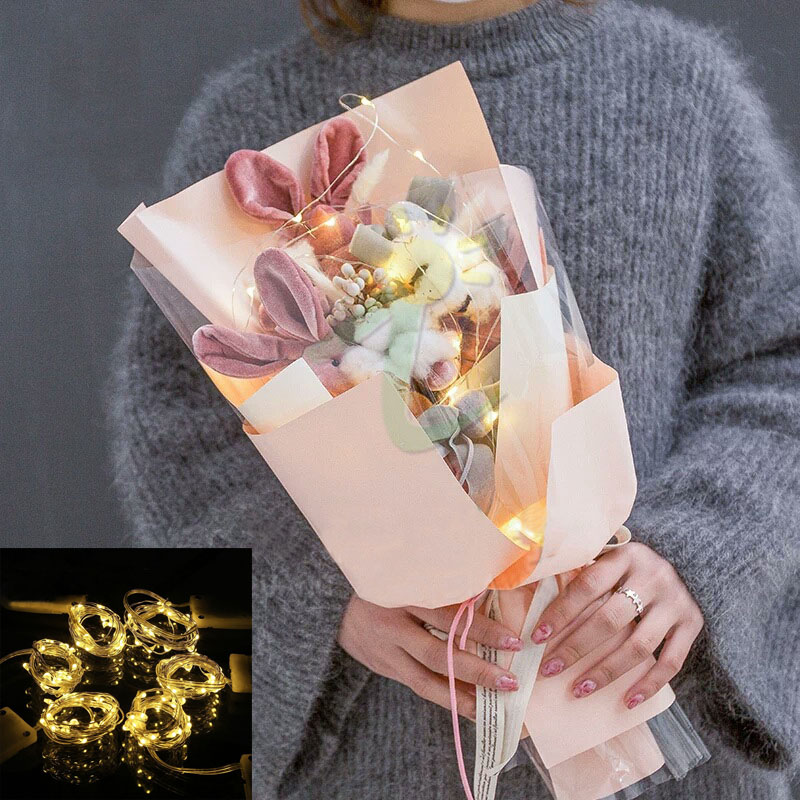 LED Strings 1M 2M 3M Copper Silver Wire Lights Battery Fairy light For Christmas Halloween Home Party Wedding Party Decoration