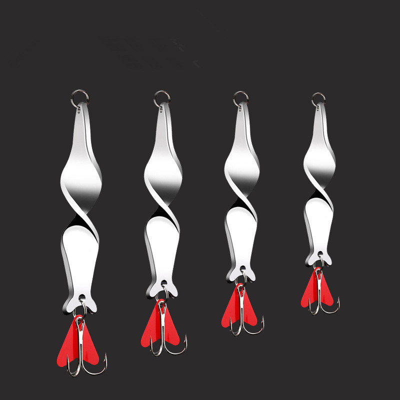 Spiral Long Cast Spoons Fishing Lure 10g 14g 21g 28g Screw Rotation Metal Jigbait Red Hear Spinner Sequins от DHgate WW