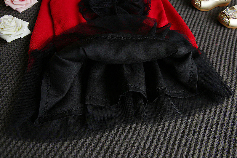 Children Clothing Baby Girls Dress Long sleeves Dress Baby Tutu Kids Stitching Dress Lace Cartoon Swan