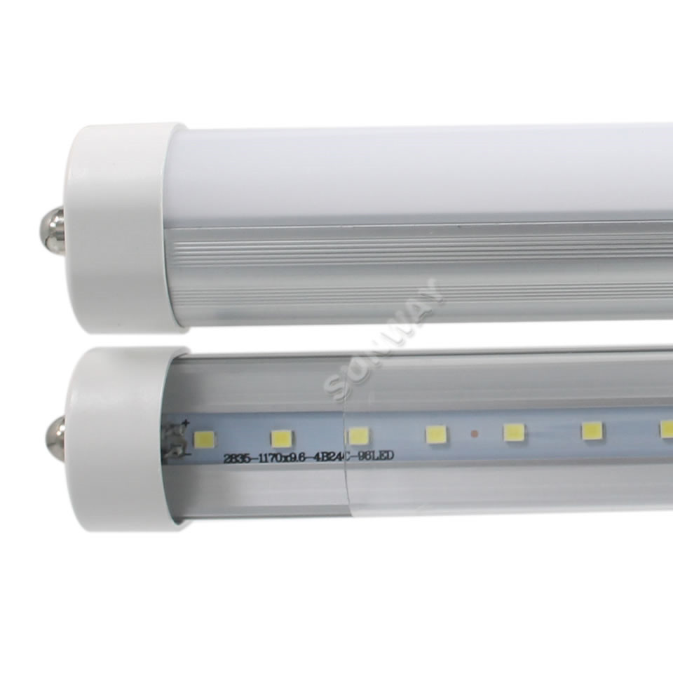 8ft led tube light US Stock 8 feet 8ft single pin t8 FA8 LED bulb Lights 45W 4800Lm LEDs Fluorescent Tubes Lamps 85-265V garage shop warehouse