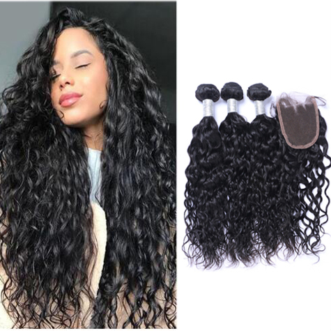 Peruvian Natural Wave Hair Bundles with Closure Free Middle 3 Part Double Weft Human Hair Extensions Dyeable Human Hair Weave, Natural color
Peruvian Natural Wave Hair Bundles with Closure Free Middle 3 Part Double Weft Human Hair Extensions Dyeable Human Hair Weave, Natural color