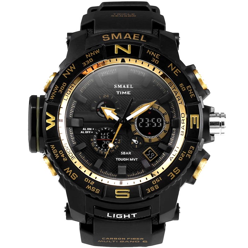 New 2018 Smael Watch Cool Men Sports Watches Fashion Waterproof Diving Quartz Wristwatch Men's Watch Silicone reloj de hombre, 1531-2
New 2018 Smael Watch Cool Men Sports Watches Fashion Waterproof Diving Quartz Wristwatch Men's Watch Silicone reloj de hombre, 1531-2