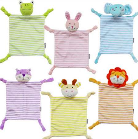 Newborn Toddler Kids Plush Towel Toy Cartoon Cat Rabbit Animal Rattle Toy Baby Sleeping Newborn Stuffed Dolls Comfort Towel от DHgate WW