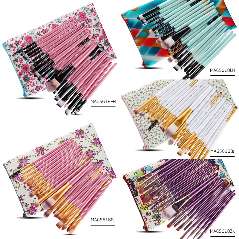 Professional 20pcs Makeup Brush Set Wood Handle Make-up Toiletry Kit Wool Make Up Brush Set with Holder Bag
Professional 20pcs Makeup Brush Set Wood Handle Make-up Toiletry Kit Wool Make Up Brush Set with Holder Bag