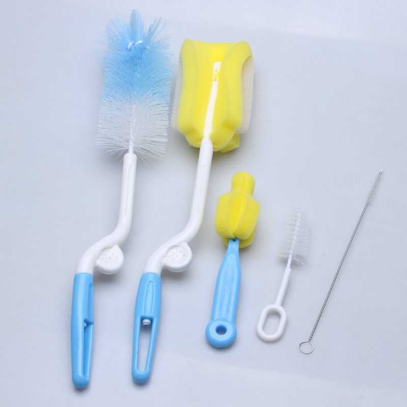 Convenient Super Clean Power Free Rotatable Soft Non-destructive Bottle Brush and Straight Brush Baby Bottle Brush 5 Pieces
Convenient Super Clean Power Free Rotatable Soft Non-destructive Bottle Brush and Straight Brush Baby Bottle Brush 5 Pieces