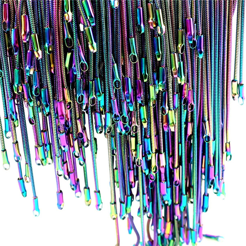 1.2mm Rainbow Color Chain Necklace 22" Stainless Steel Chain 22inch