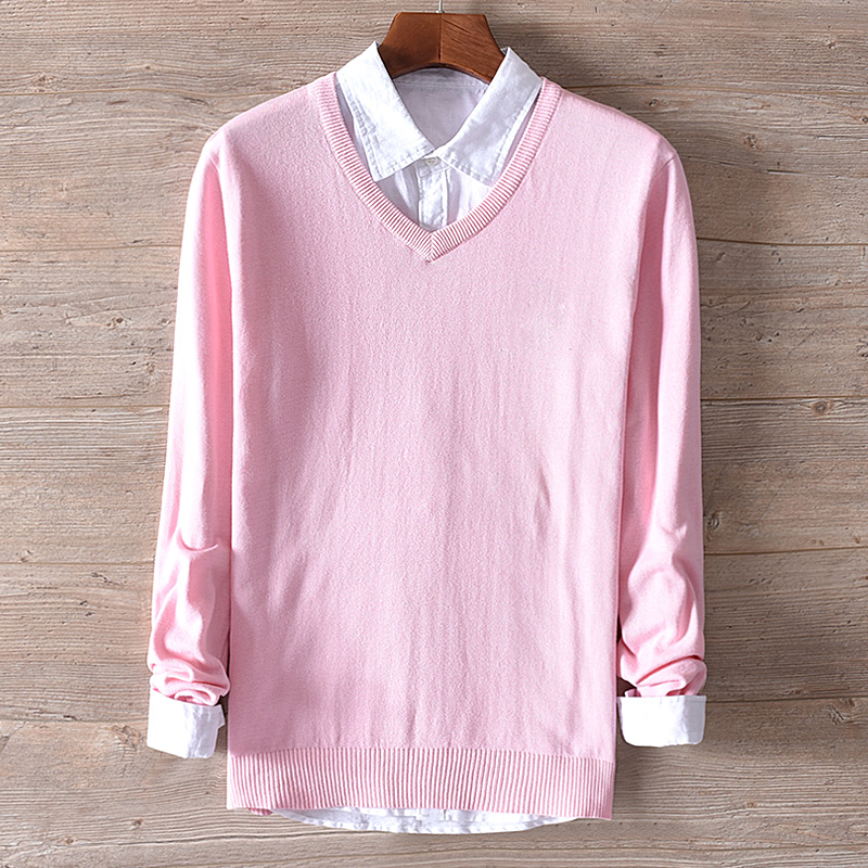 Suehaiwe's brand Autumn and winter new men's v-neck swearters trend cotton slim knitted sweater men solid fashion chandail trui, Pink
Suehaiwe's brand Autumn and winter new men's v-neck swearters trend cotton slim knitted sweater men solid fashion chandail trui, Pink