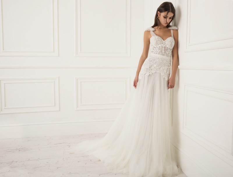 lihi hod tulle beach wedding dresses a line boho bridal gowns backless robe de marie spaghetti neck lace wedding dress