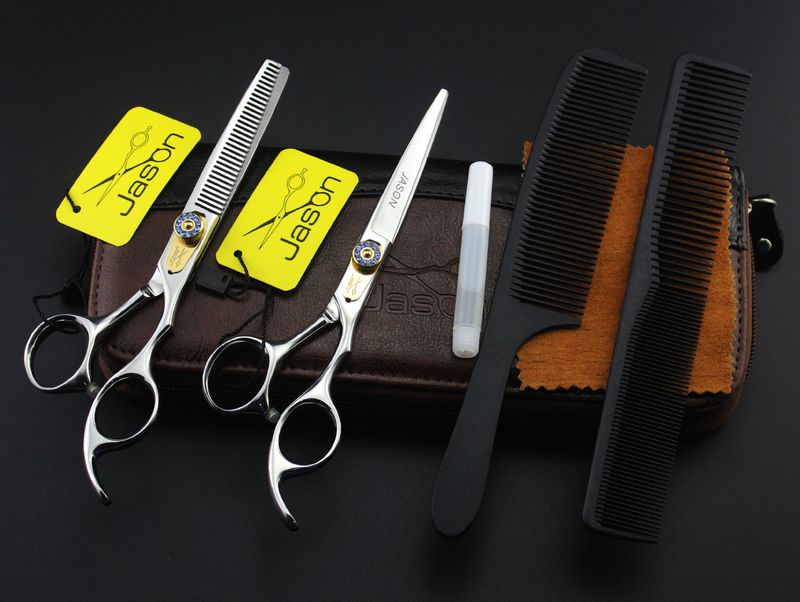 Right hand JASON HB-01 stainless steel 6.0 inch hair cutting/thinning scissors,6CR 62HRC hair scissors kit