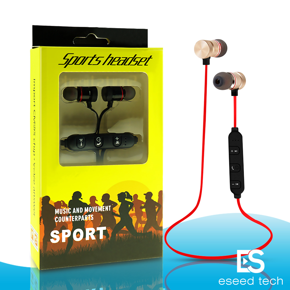 M5 Bluetooth Headphones magnetic metal wireless Running Sport Earphones Earset With Mic MP3 Earbud BT 4.1 For iphone Samsung LG Smartphone With Retail Box, Red
M5 Bluetooth Headphones magnetic metal wireless Running Sport Earphones Earset With Mic MP3 Earbud BT 4.1 For iphone Samsung LG Smartphone With Retail Box, Red