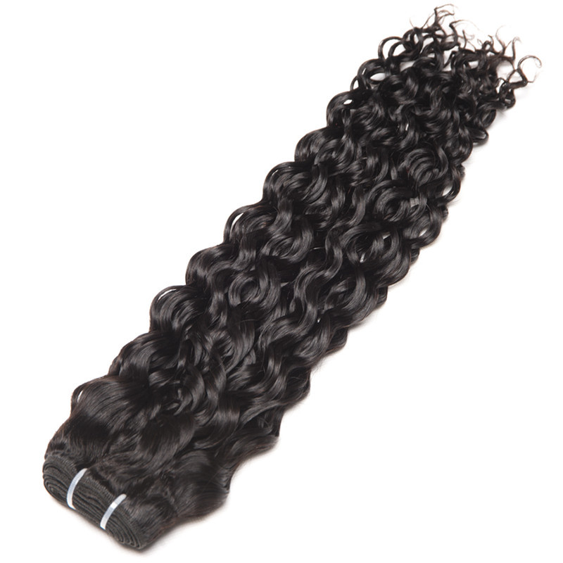 water wave hair curly weave remy brazilian virgin hair human hair extensions 3 or 4 bundles natural color dark brown color option