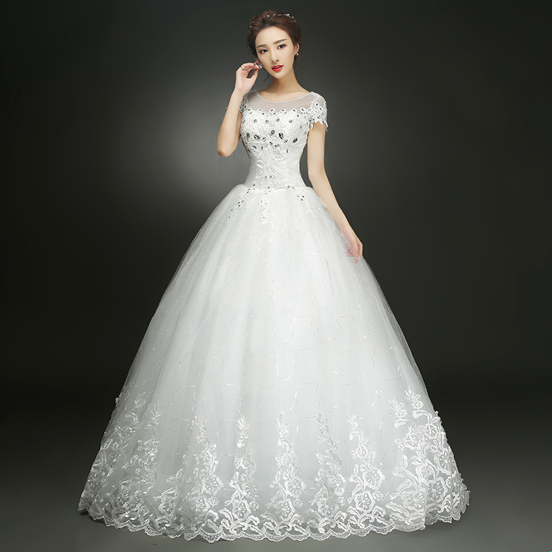 O-Neck Cheap Customized Short Lace Sleeve Vintage Wedding Dress Princess Plus Size Bride Gowns Dresses Fashion vestido de noiva, White 
O-Neck Cheap Customized Short Lace Sleeve Vintage Wedding Dress Princess Plus Size Bride Gowns Dresses Fashion vestido de noiva, White