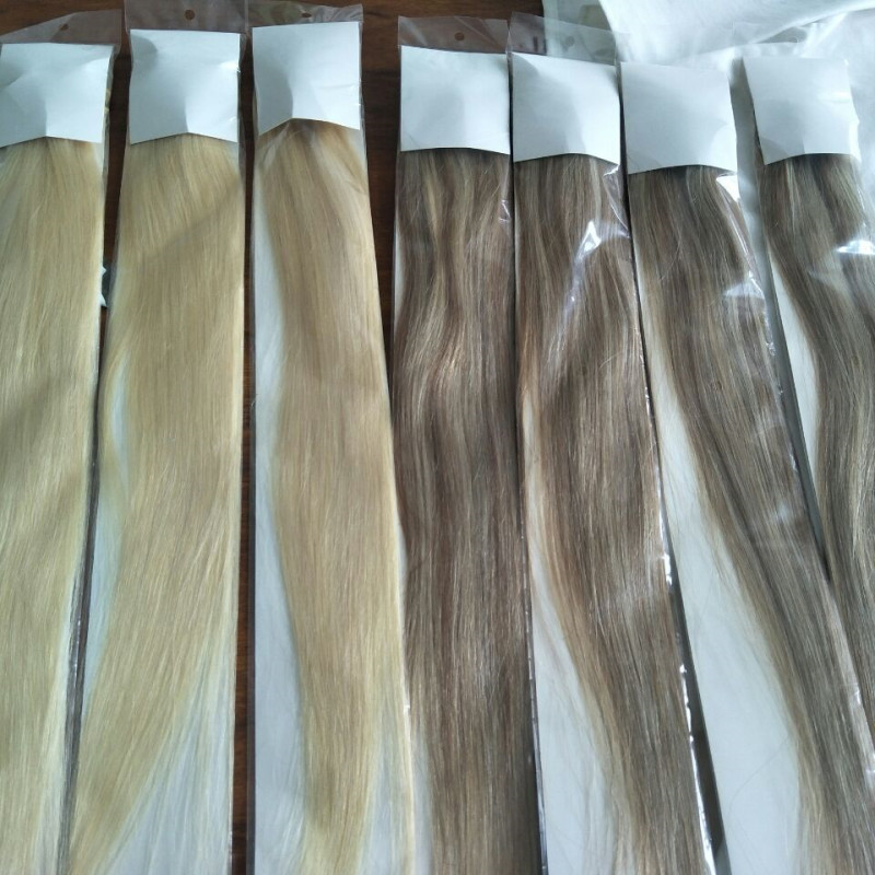Virgin hair 8pcs 70g 100g 120g 140g 160g Full Head Straight Hair extensions Clip in Human hair Black Brown Blonde color Clip on hair extensions