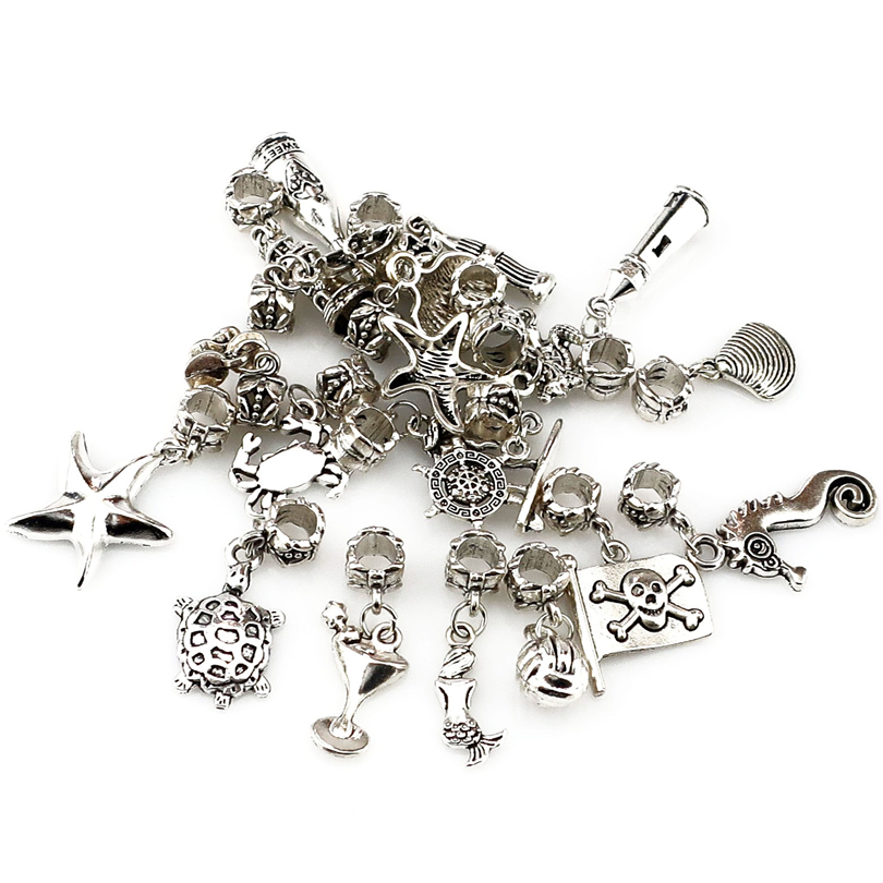 Mix Charms 20pcs/lot Vintage Silver Ocean Starfish Conch Pendant Big Hole For DIY Jewelry Making, Bronze;silver
Mix Charms 20pcs/lot Vintage Silver Ocean Starfish Conch Pendant Big Hole For DIY Jewelry Making, Bronze;silver