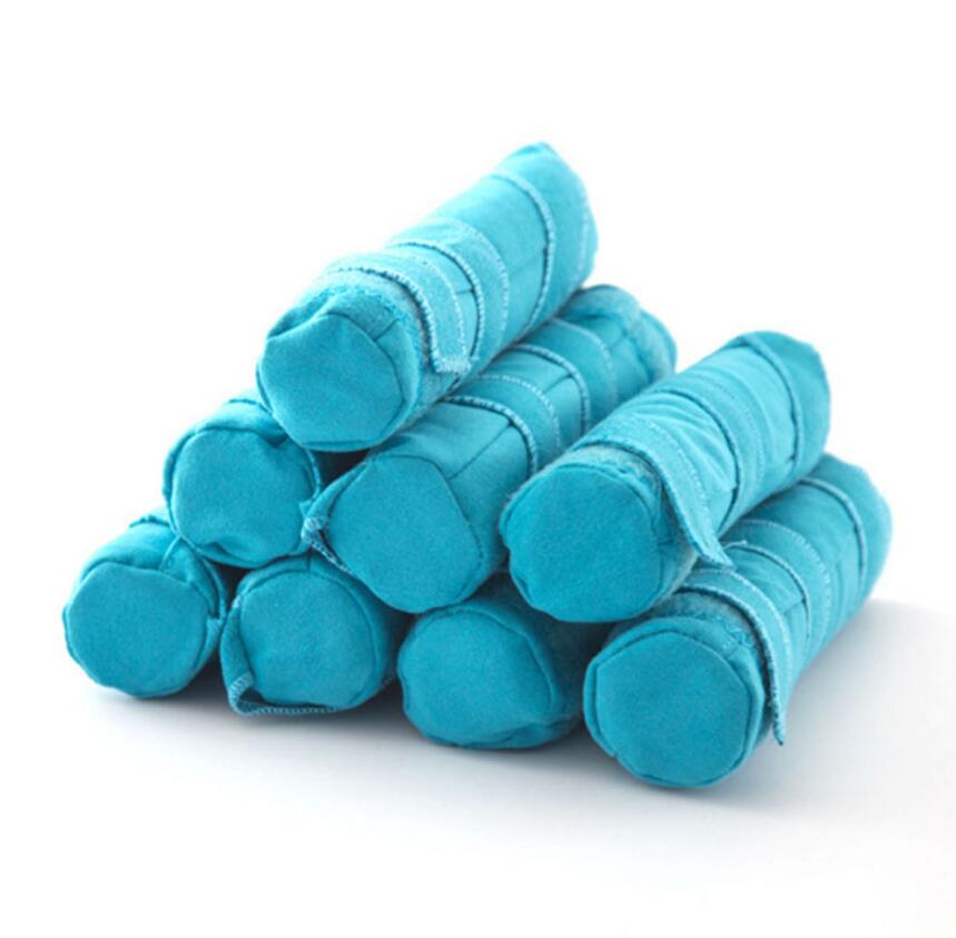 8pcs Hair Rollers Sleep Styler Kit Long Cotton Curlers DIY Styling Tools Blue Color Magic Hair Dressing Charming Hairstyle