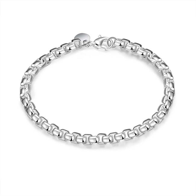 High quality New round added brand 925 silver bracelet JSPB157Beast gift men and women sterling silver plated Charm bracelets81884