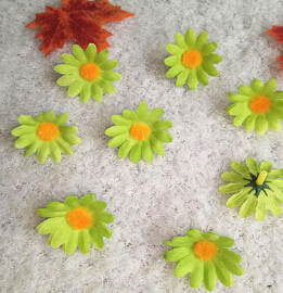 Lovely small real touch daisy silk flowers chrysanthemum sunflowers artificial flowers silk head flowers for patry decoration