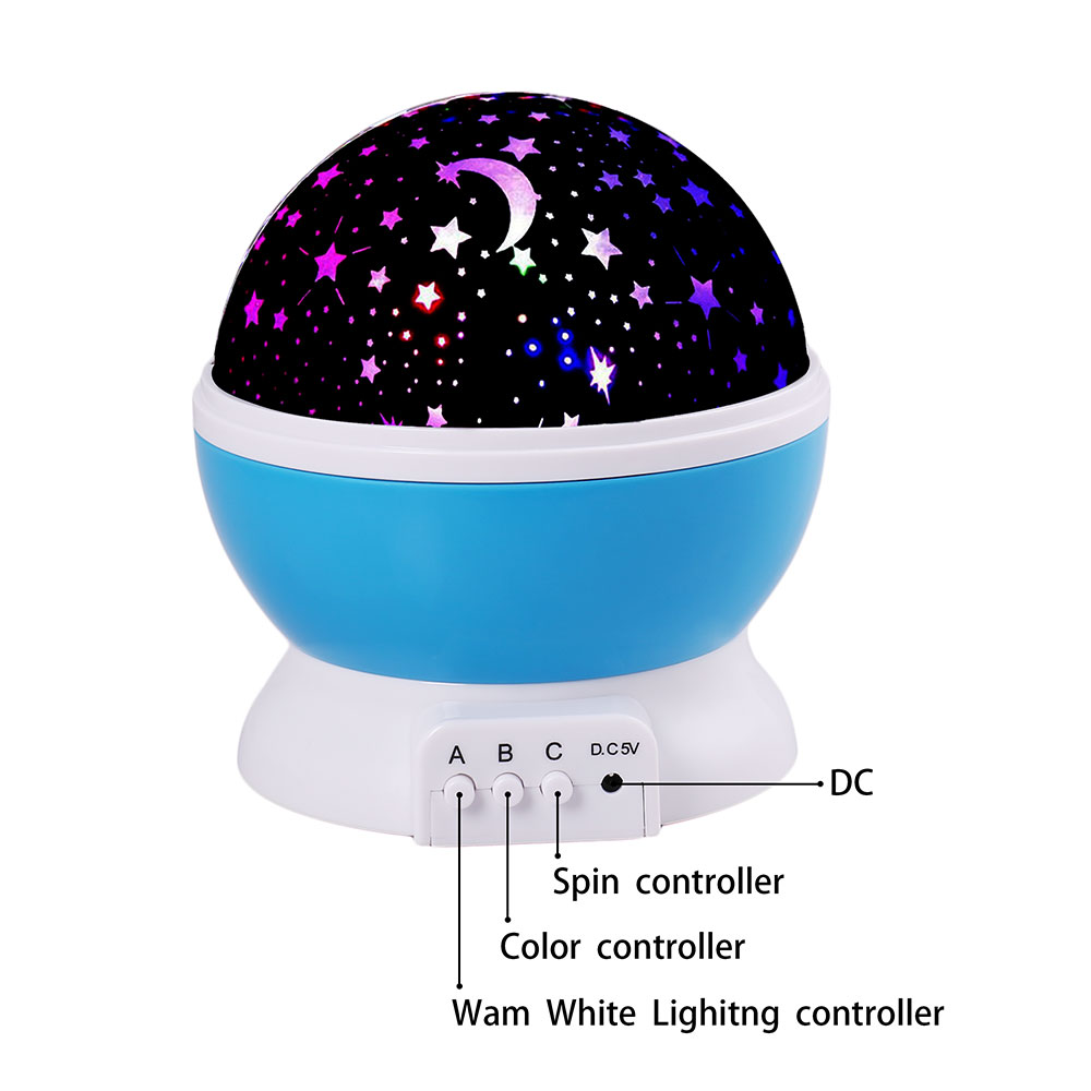 Child projector music Night Light Projector Spin Starry Star Master Kids Baby Sleep Romantic Led USB Projection Lamp