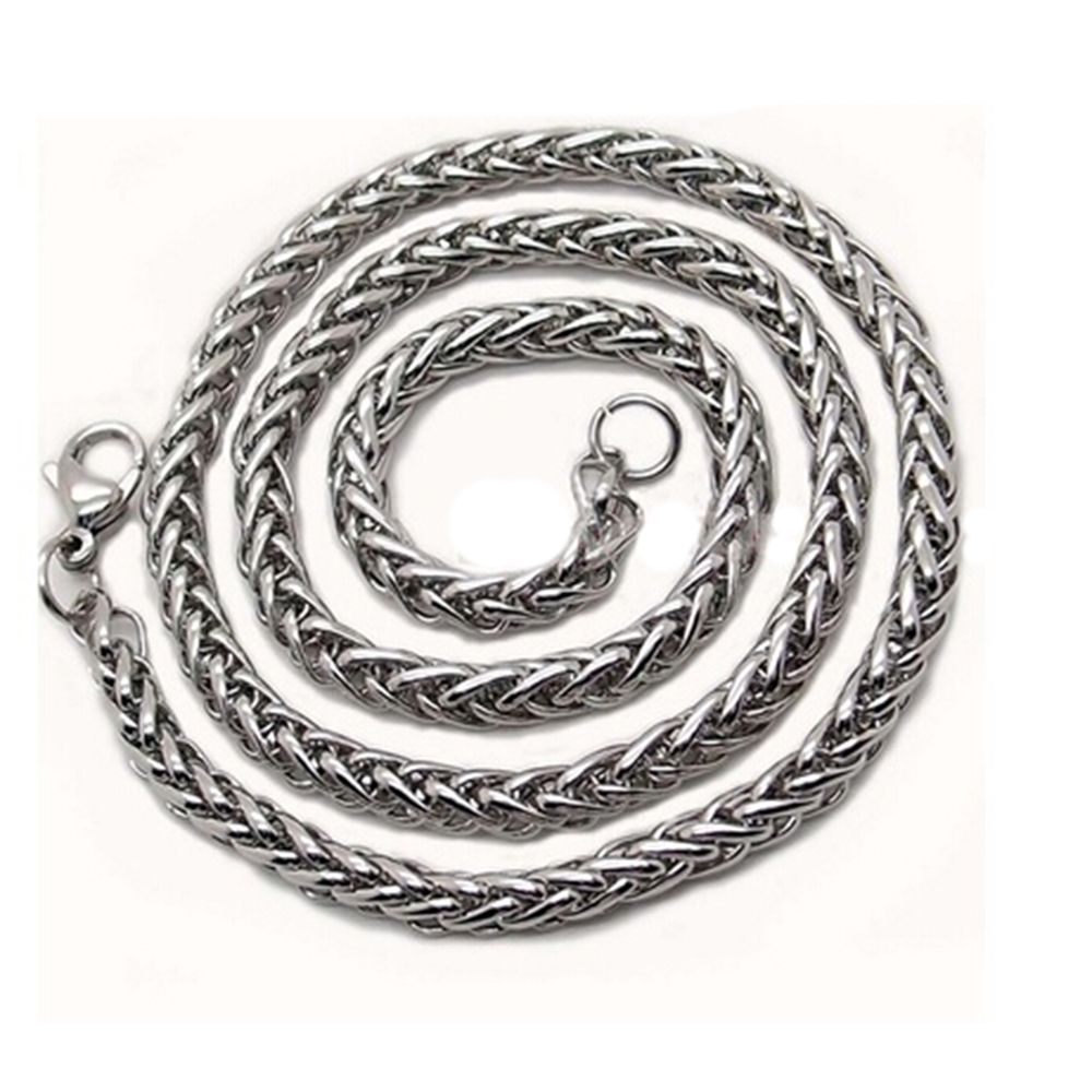 3/4/5/6MM Mens Silver Stainless Steel Wheat Braided Chain Necklace Jewellery New
3/4/5/6MM Mens Silver Stainless Steel Wheat Braided Chain Necklace Jewellery New