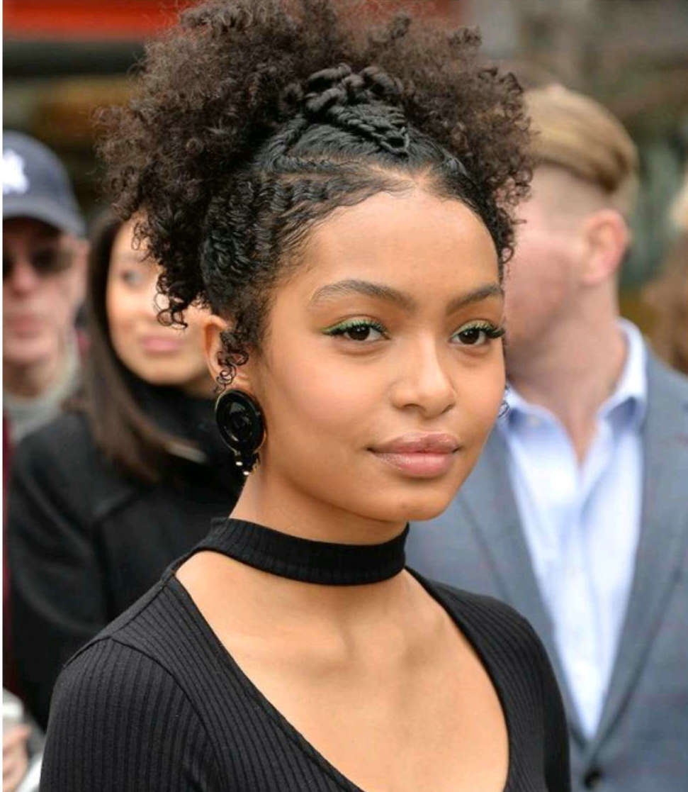 Human Hair ponytail african american Short afro puff clip in black curly drawstring ponytail Black Hairpiece for black women