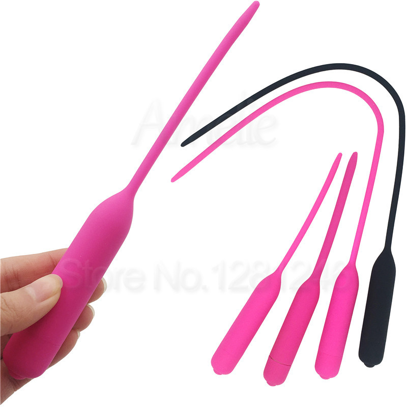 New Long Urethral Vibrator Male Masturbator Sex Toys Silicone Vibrating Penis Plug Urethral Sounds Dilators Sex Products For Men S919