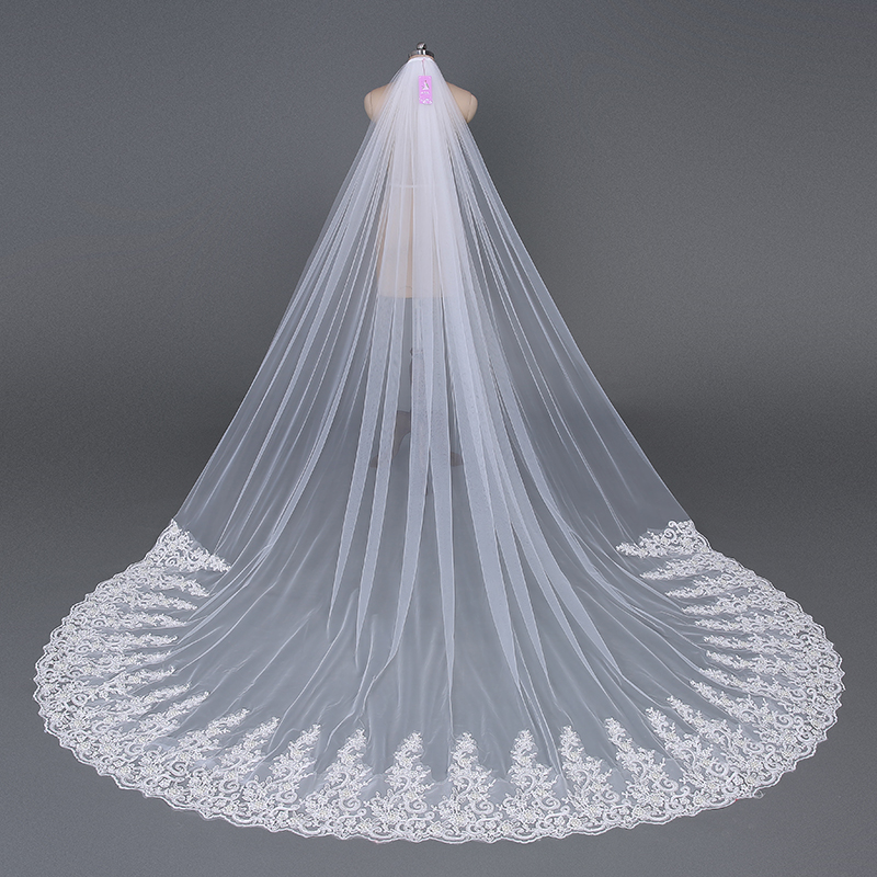 Long wedding veils 3m cathedral length lace veil new cheap fast shipping real bridal veils Bridal Accessories wedding Veils, Ivory
Long wedding veils 3m cathedral length lace veil new cheap fast shipping real bridal veils Bridal Accessories wedding Veils, Ivory