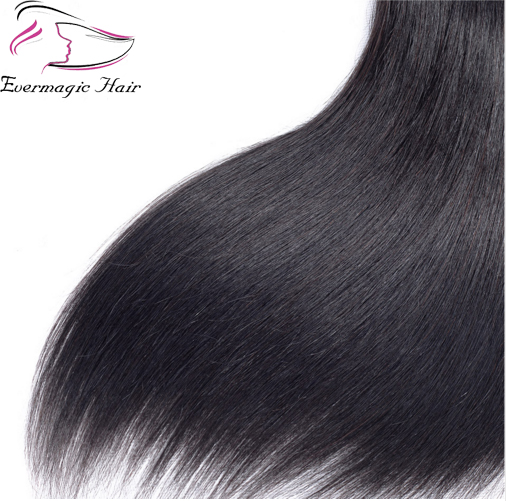 Evermagic Malaysian Straight Hair 100% Human Hair Bundles Non-Remy Hair Extension Natural Color Can buy 3