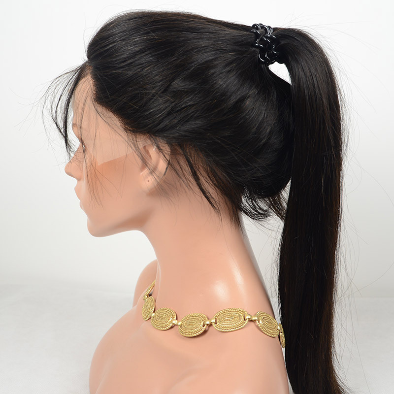 human hair full lace wigs brazilian hair frontal lace wig virgin hair 150 180 density for black women 1 piece lot