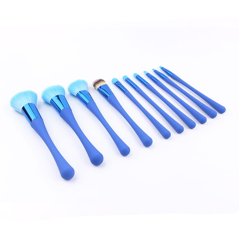Hot popular 10pcs makeup brushes set blue cosmetic brush kit private label OEM factory make up brushes 
Hot popular 10pcs makeup brushes set blue cosmetic brush kit private label OEM factory make up brushes